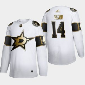 Herren Dallas Stars Eishockey Trikot Jamie Benn #14 Golden Edition Weiß Authentic